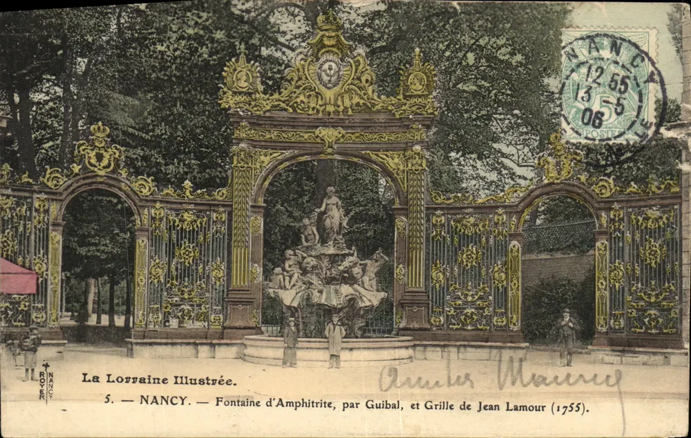 NANCY — Fontäne der Amphitrite, von Guibal, und Gitter von Jean Lamour (1755) — La Lorraine Illustrée, n°5 - Vorderseite