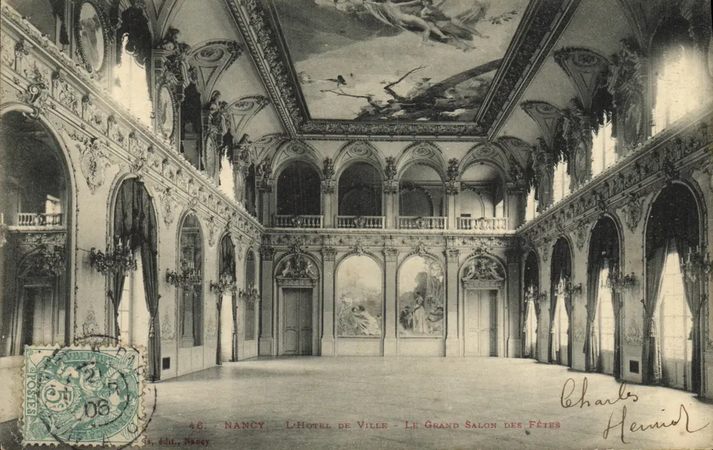 NANCY, Das Rathaus — Der Große Ballsaal — Verlag Charles Herriot, n°46 - Vorderseite