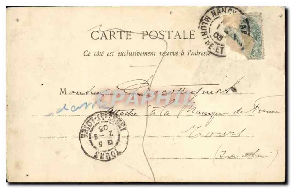 Nancy — Palais de l'Académie — éditeur : Maison des Magasins Réunis, n°1 - Verso