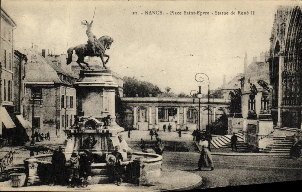NANCY - Place Saint-Epvre - Statue von René II - Vorderseite