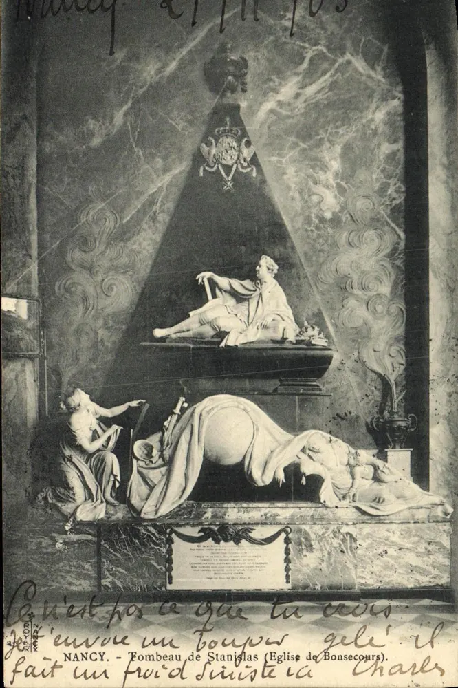 Nancy - Túmulo de Stanislas (Igreja de Bonsecours) — editor anônimo, número de série não visível - Frente