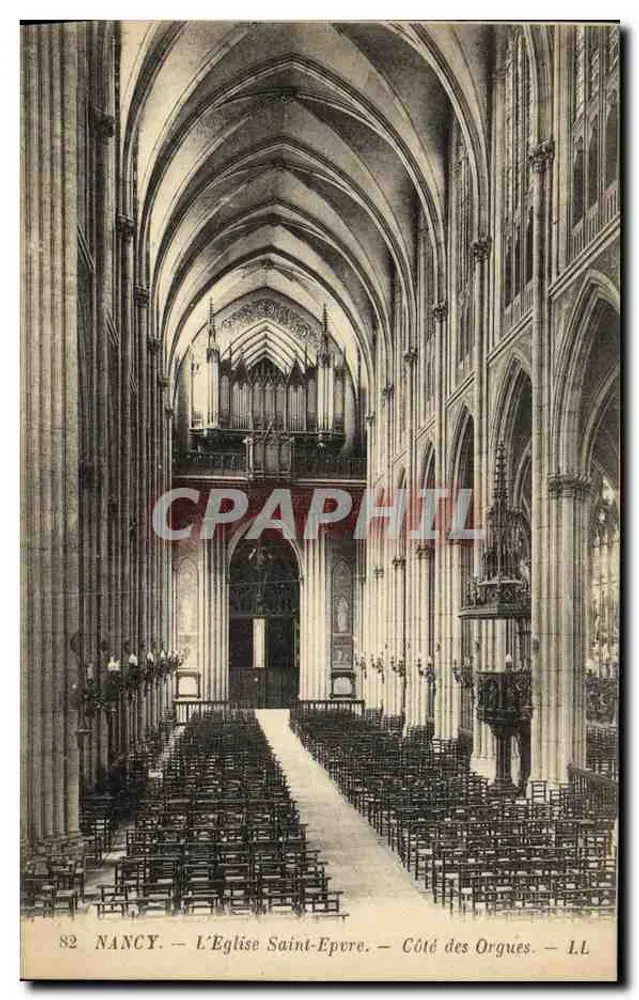 Nancy — A Igreja de Saint-Epvre — Lado das Órgãos — LL - Frente