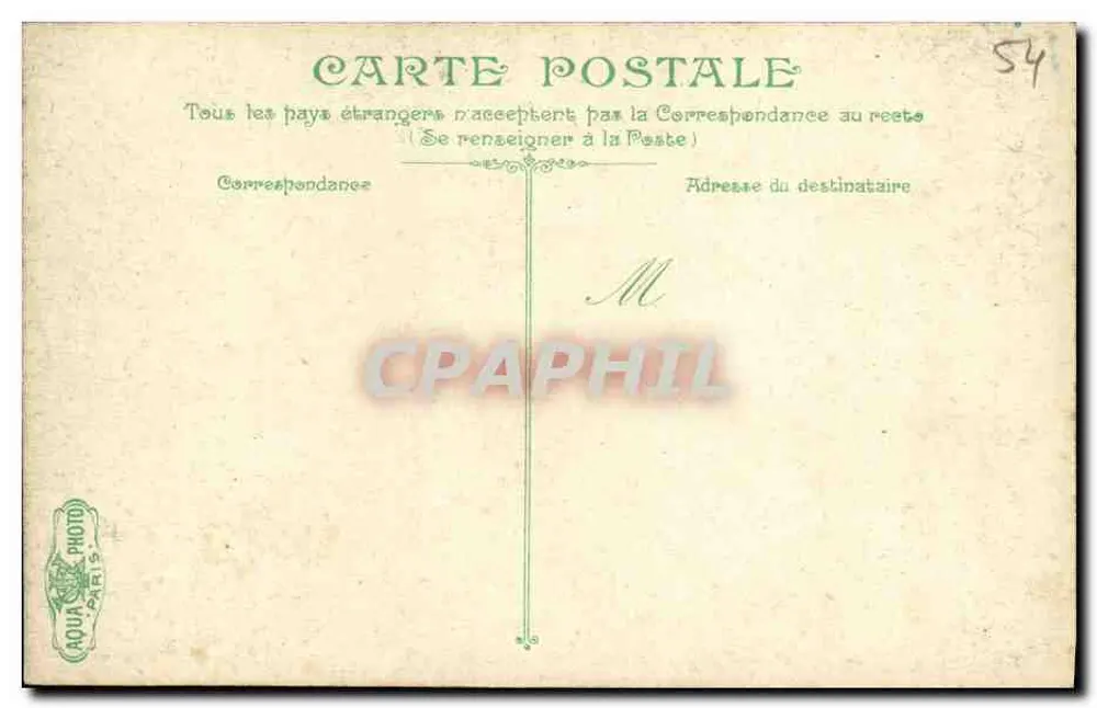 Nancy - Facha da Igreja de São Pedro — Bilhete postal antigo, editor AQUA PARIS - Verso