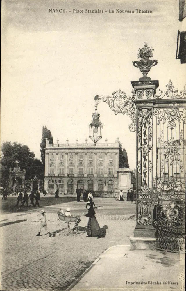 Nancy - Place Stanislas - Das Neue Theater — Imprimeries Réunies de Nancy - Vorderseite