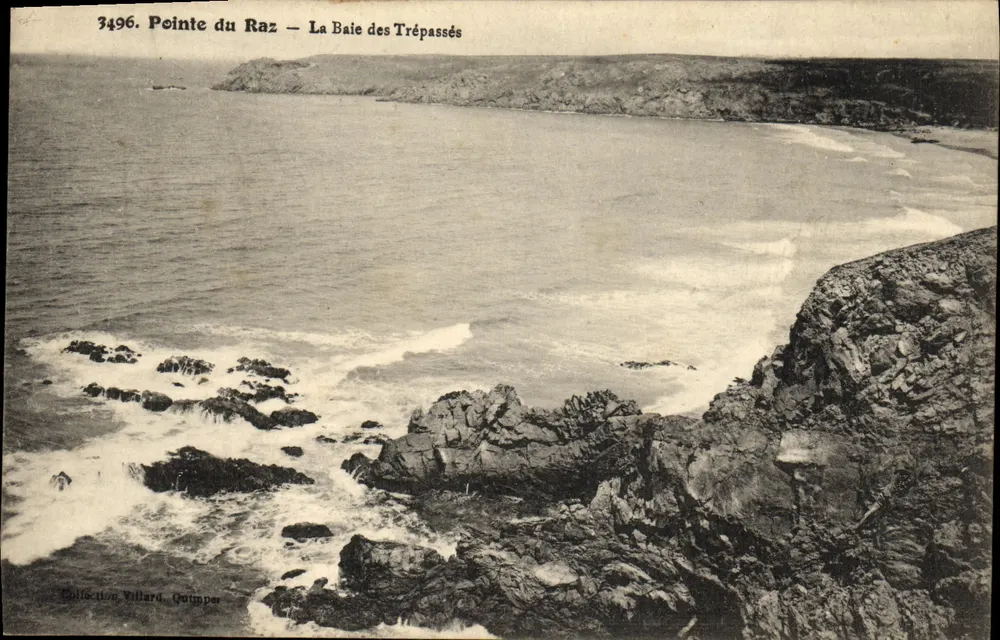 Pointe du Raz — A Baía dos Falecidos — Coleção Villard, Quimper, n°3496 - Frente