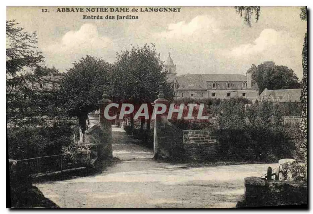 Abtei Notre Dame de Langonnet — Eingang zu den Gärten — Verlag L.B. Paris, n°12 - Vorderseite
