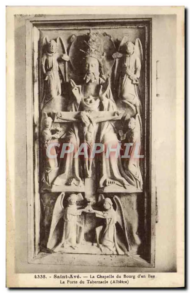 Saint-Avé — Die Kapelle des Unterorts — Die Pforte des Tabernakels (Alabaster) - Vorderseite