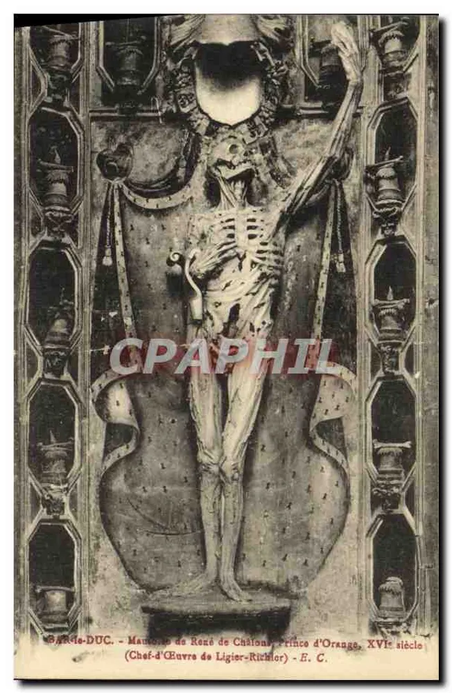 Mannequin des René de Châlons, Prinz von Oranje — Meisterwerk von Ligier-Richier — E. C. - Vorderseite