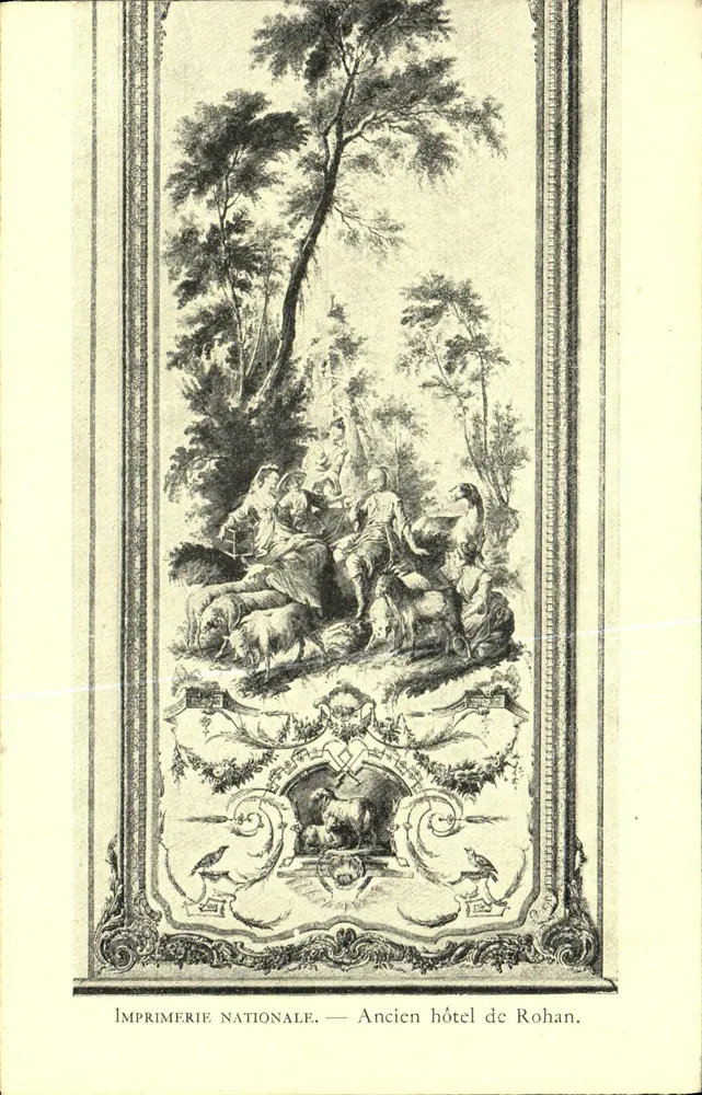 Altes Hotel de Rohan — Nationaldruckerei — Innendekoration in Gravur - Vorderseite