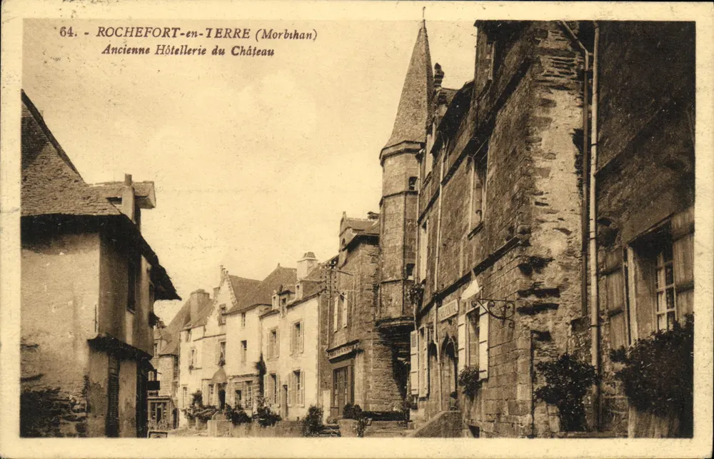 Rochefort-en-Terre (Morbihan) — Alte Hotel des Schlosses — G. Arraud, Verlag, n°64 - Vorderseite