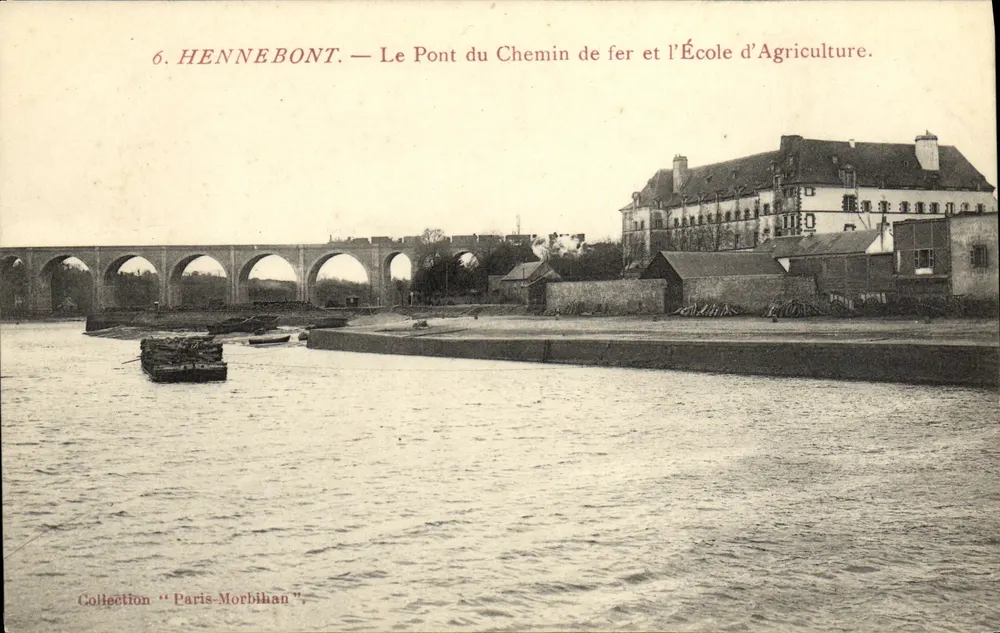 Hennebont — Le Pont du Chemin de fer et l'École d'Agriculture — Collection Paris-Morbihan - Vorderseite
