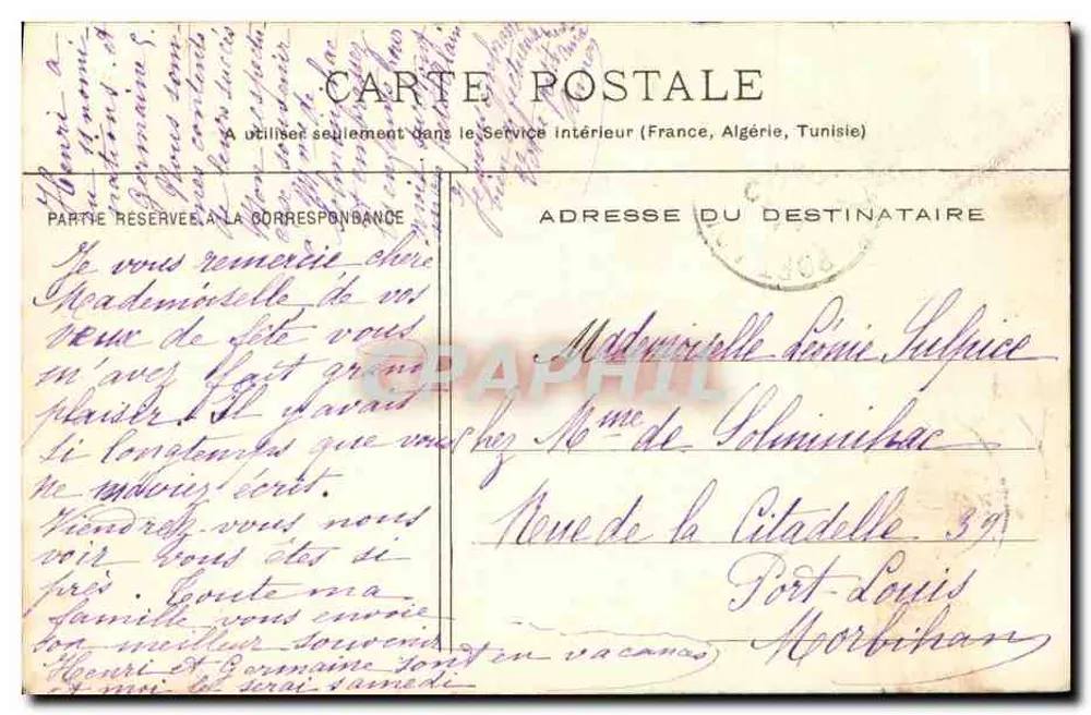 Belle-Île-en-Mer — Piramidi di Port-Coton — Collezione Pettyean - Verso