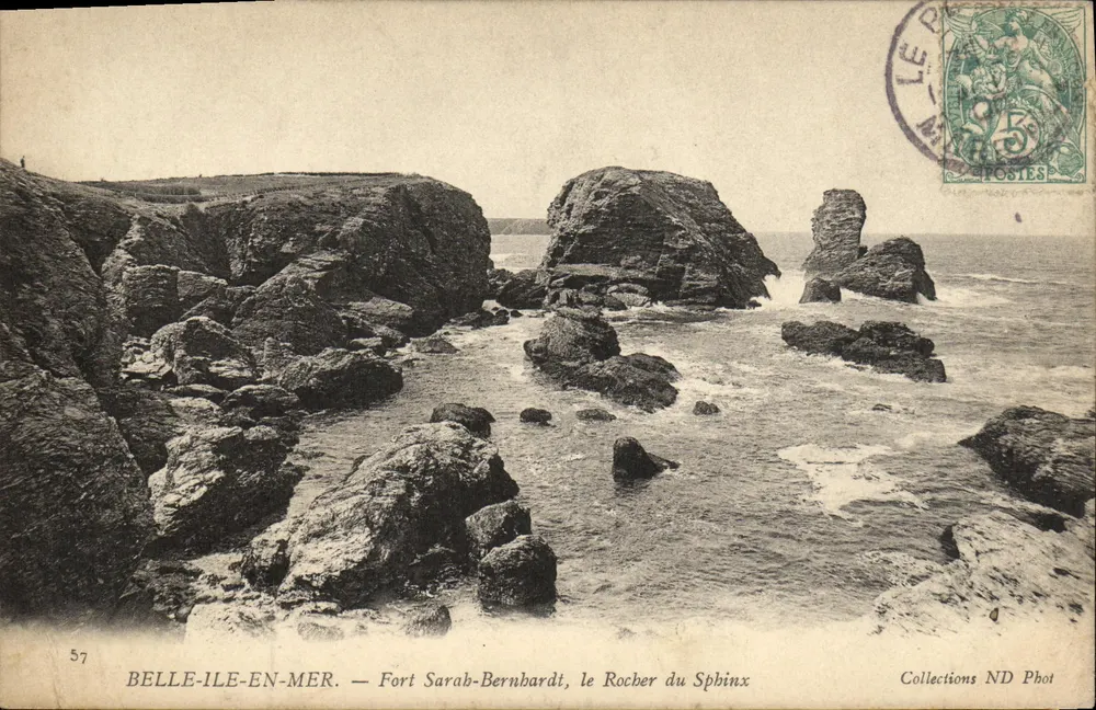 Belle-Île-en-Mer — Fort Sarab-Bernbardt, der Sphinxfelsen — Collections ND Phot - Vorderseite