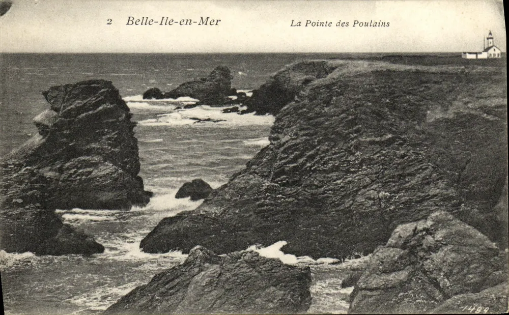 Belle-Ile-en-Mer — Die Pointe des Poulains — unbekannter Verlag, Nr. 1482 - Vorderseite