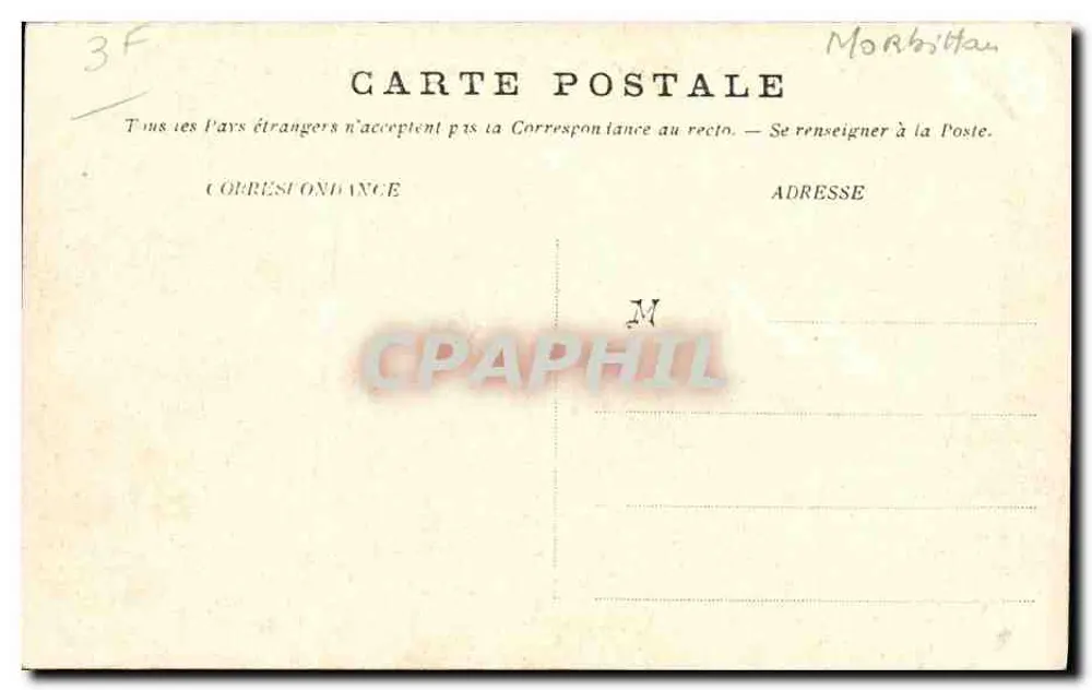 Belle-Ile-en-Mer — Die Pointe des Poulains — unbekannter Verlag, Nr. 1482 - Rückseite