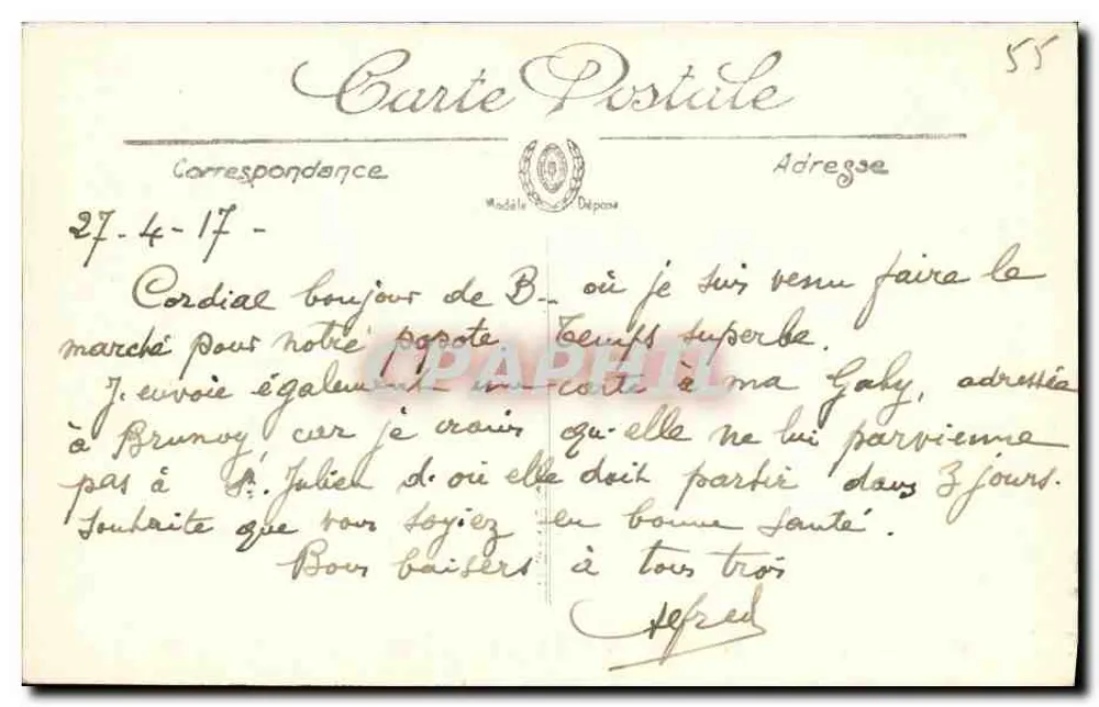 Bar-le-Duc — La Rue Rousseau und die Oberstadt — LL. — n° 106 - Rückseite