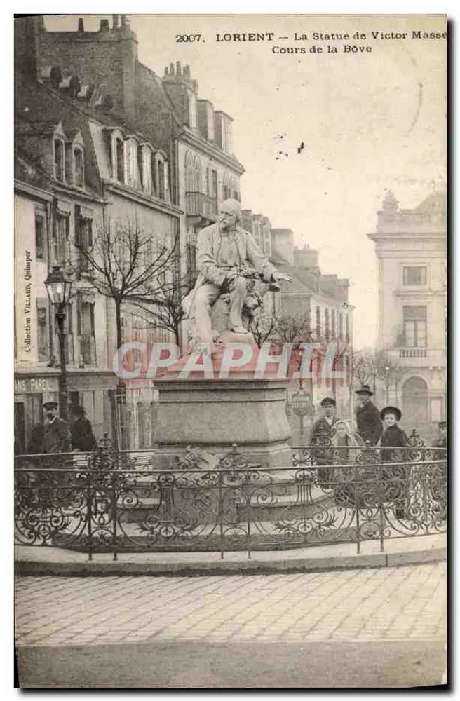 Lorient — Die Statue von Victor Massé — Cours de la Bôve — Sammlung Villain, Quimper - Vorderseite