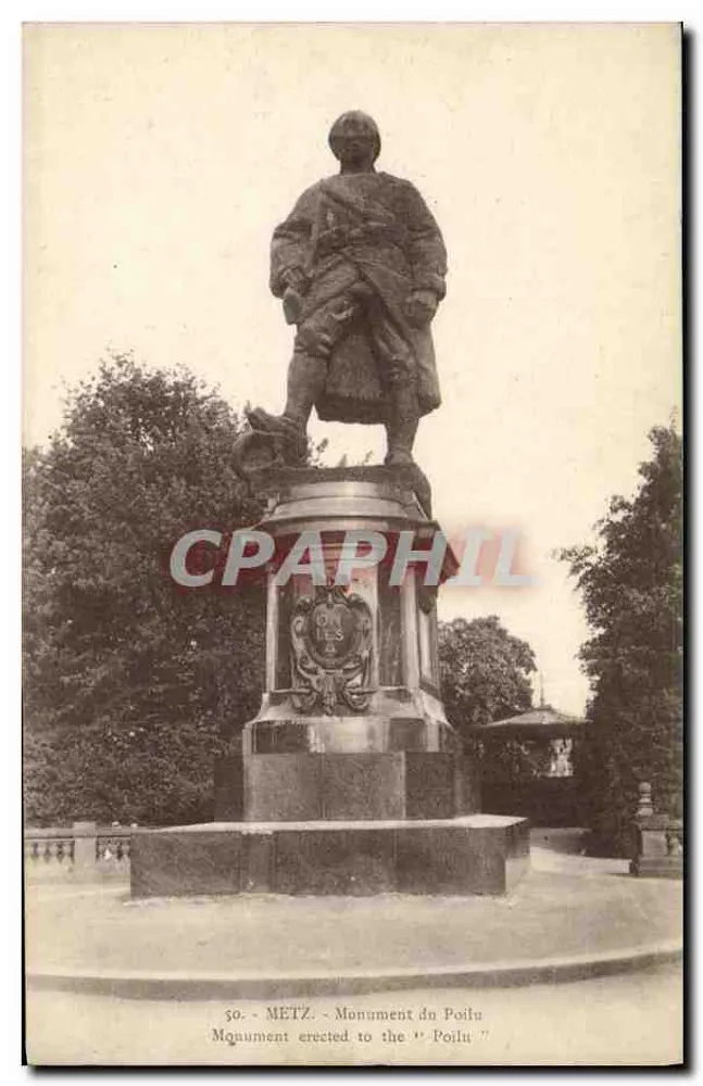 METZ - 'Poilu'-Denkmal — Verlag: Bensabert, Straßburg, Nr. 50 - Vorderseite