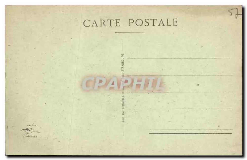 METZ - 'Poilu'-Denkmal — Verlag: Bensabert, Straßburg, Nr. 50 - Rückseite