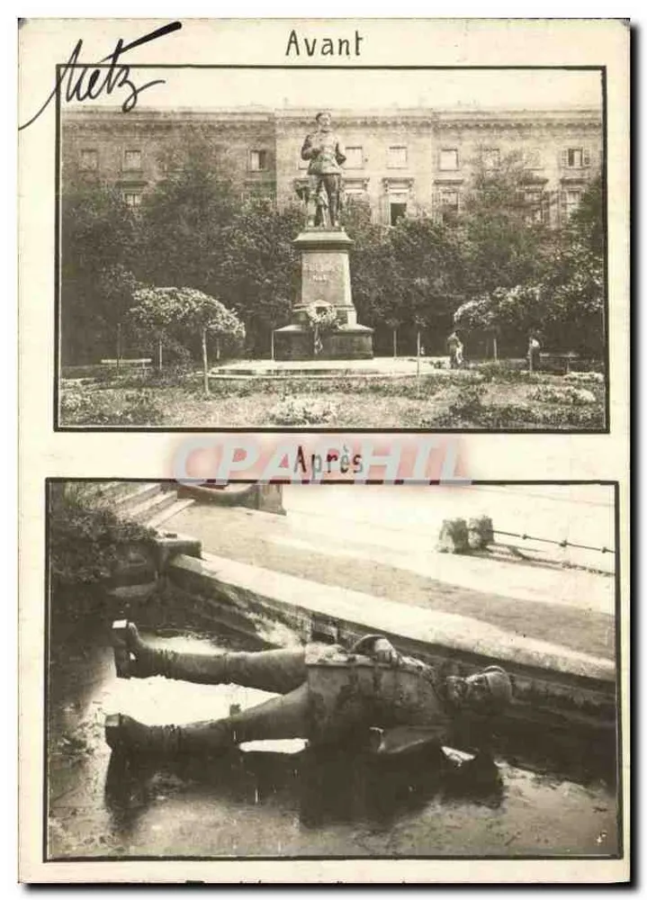 Metz — Comparação antes/depois da guerra — CPAPHIL - Frente