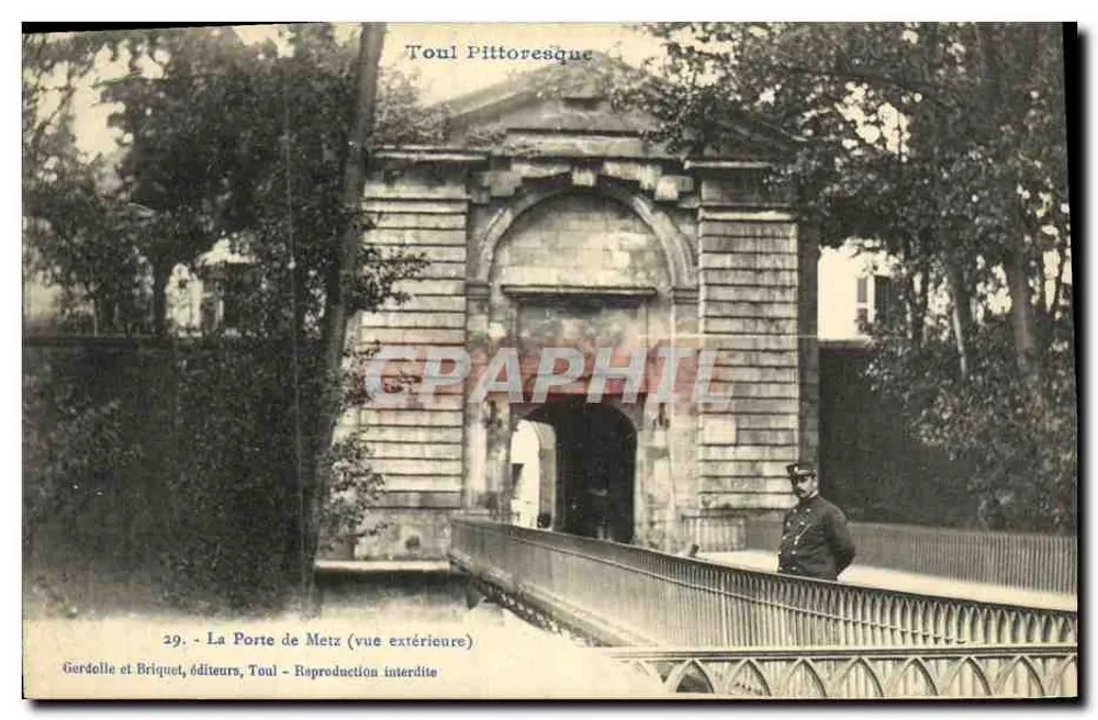Die Pforte von Metz (Aussicht von außen) — Toul Pittoresque — Gerdolle et Briquet, Toul - Vorderseite