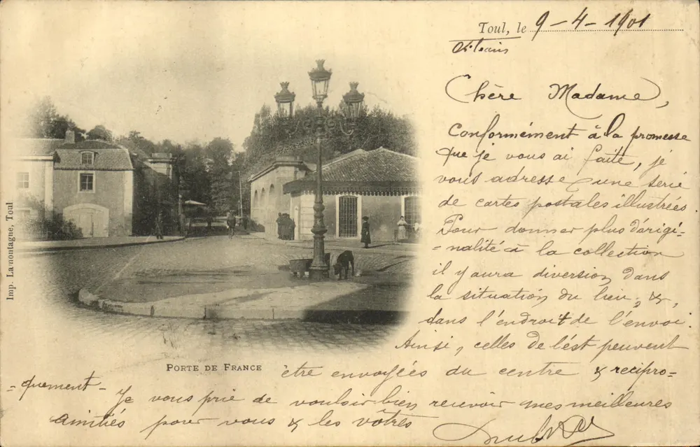 Porte de France — Toul — Imp. La noutgue, Toul - Vorderseite