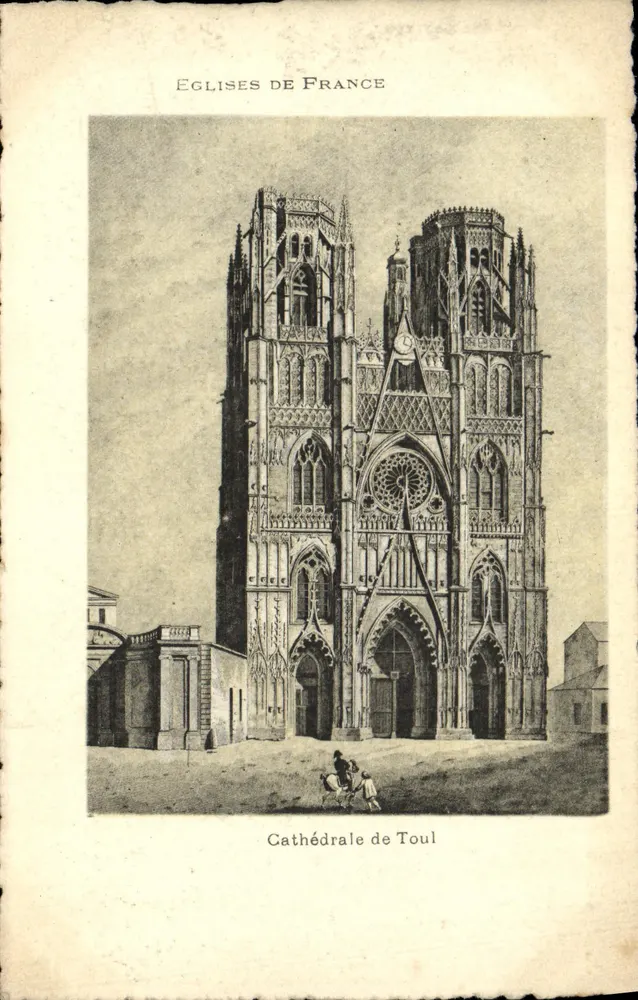 Catedral de Toul — Igrejas da França — Edição Artística "SUPRA" Paris - Frente