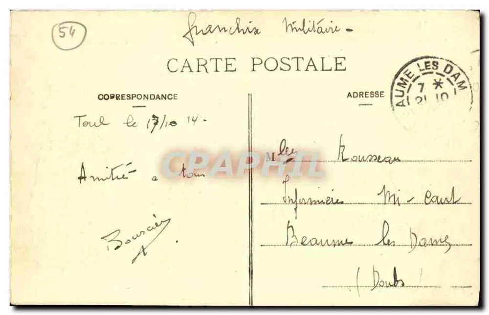 Toul — Vista general y San Gengoult — Imp. Cazenonges, Toul - Reverso