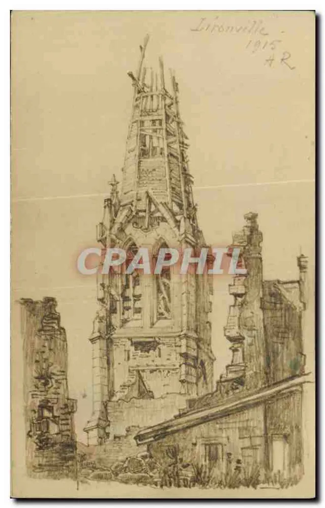 लिरॉनविल — 1915 के बाद चर्च के अवशेष — ए.आर. - आगे