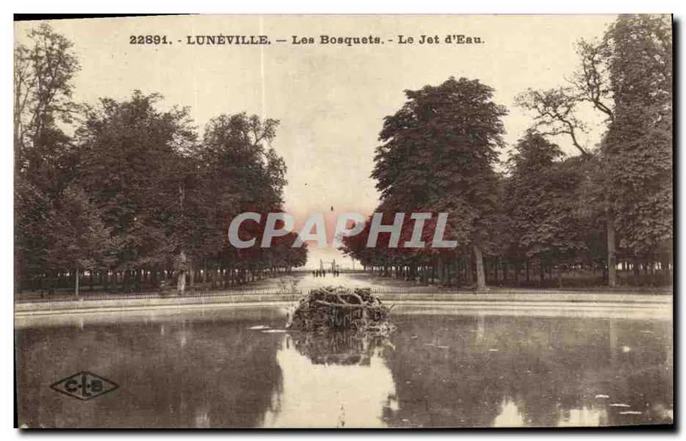 Lunéville — Les Bosquets — O Jato d'Água — C.L.S. n°22891 - Frente