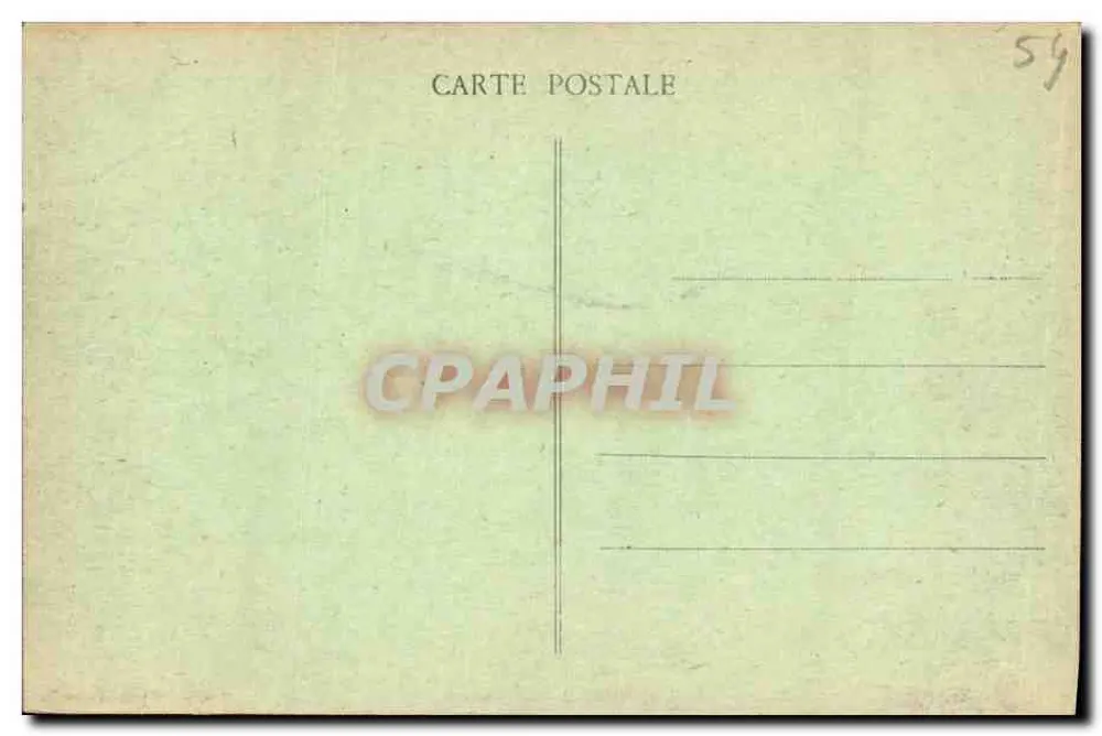 Lunéville - O Castelo — vista da praça com grade e estátua — Quantin, lib.-édit, Lunéville - Verso