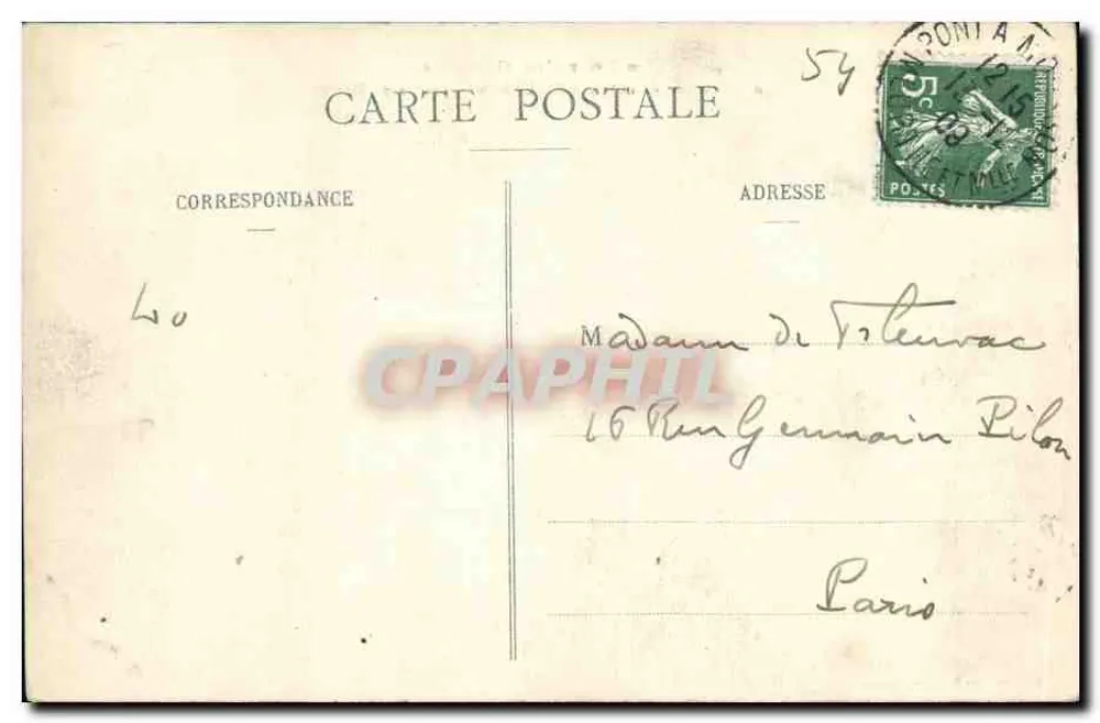 Ruínas de Mousson — Ao redor de Pont-a-Mousson — Imprimerie Rousset, Nancy - Verso
