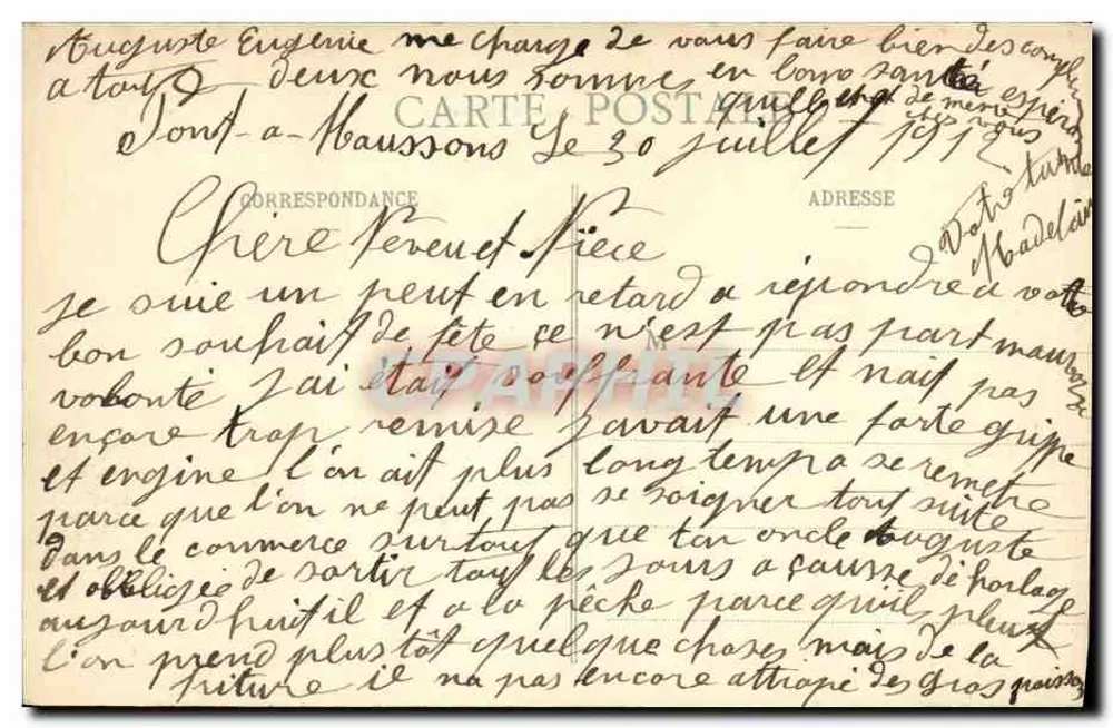 Mousson, vista das Ruínas — La Lorraine Illustrée, n° 147 - Verso