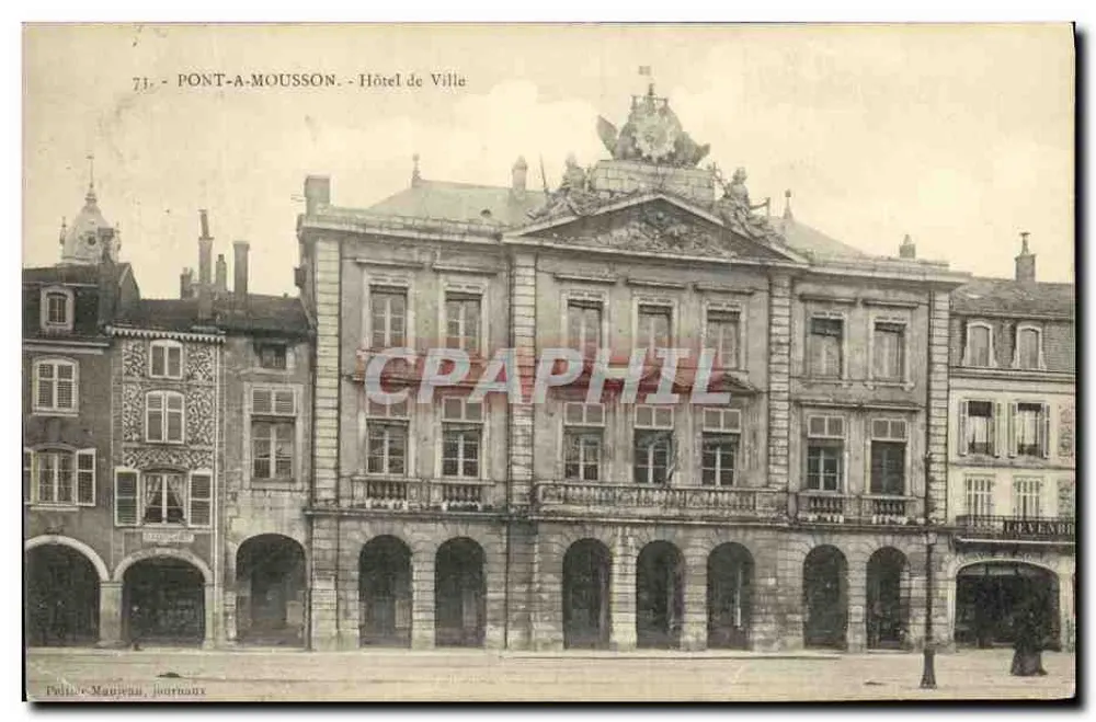 Pont-a-Mousson - Hotel de Ville — editor Pellé-Manjou, série 71 - Frente