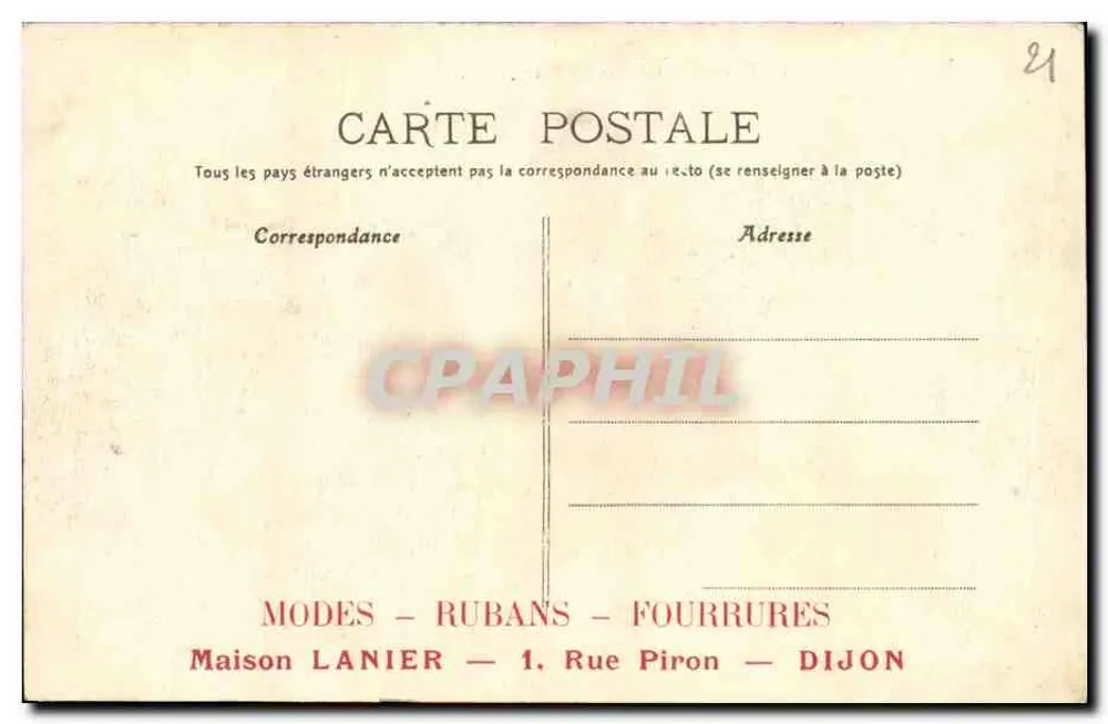 Dijon — As Avenidas do Parque — A.P. - Verso