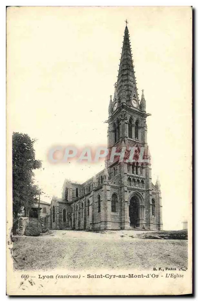 Saint-Cyr-au-Mont-d'Or — Ansicht der Kirche — B. F., Paris, n°600 - Vorderseite