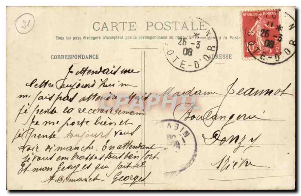 Dijon - Hotel de la Cloche — L. V., editor - Verso