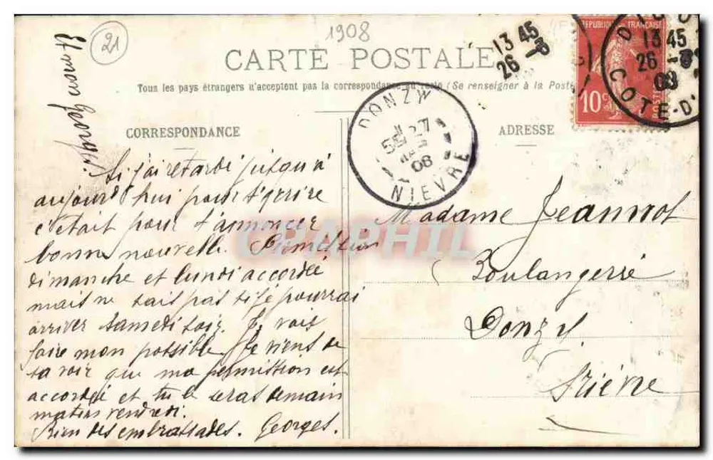 Dijon - Igreja de São Miguel e Bolsa do Comércio — L. V., editor - Verso