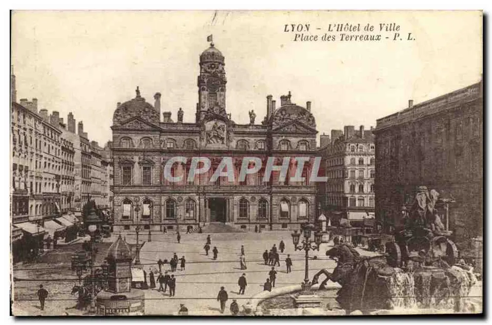 LYON — L'Hôtel de Ville — Place des Terreaux — P. L. - Vorderseite