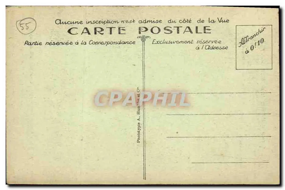 Ossuar und Leuchtturm von Douaumont — Léon Azéma und Jacques Hardy, Architekten — Phototypie A. Hamblet & Cie - Rückseite