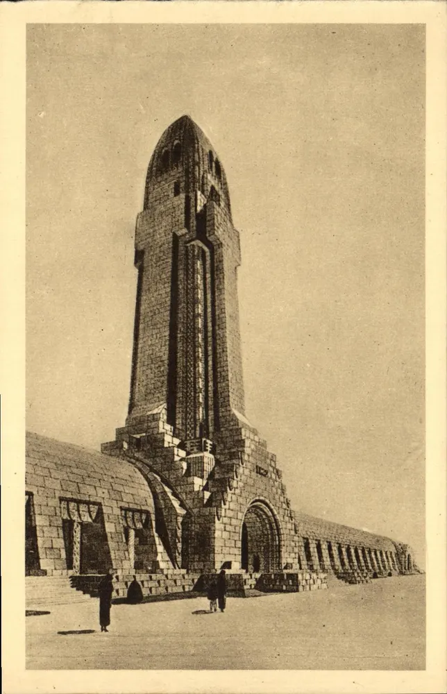 Ossuaire und Leuchtturm von Douaumont — Léon Azéma, Max Edrei und Jacques Hardy, Architekten — Héliographique Nancy Druckerei - Vorderseite