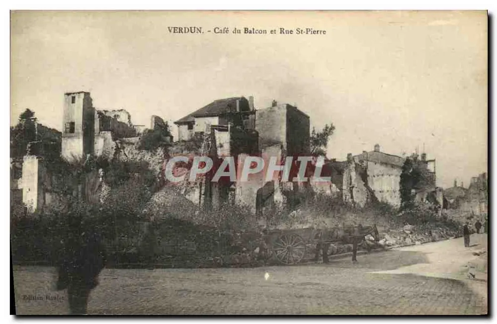 Verdun — Café du Balcon und Straße St-Pierre — Ausgabe Rablet - Vorderseite