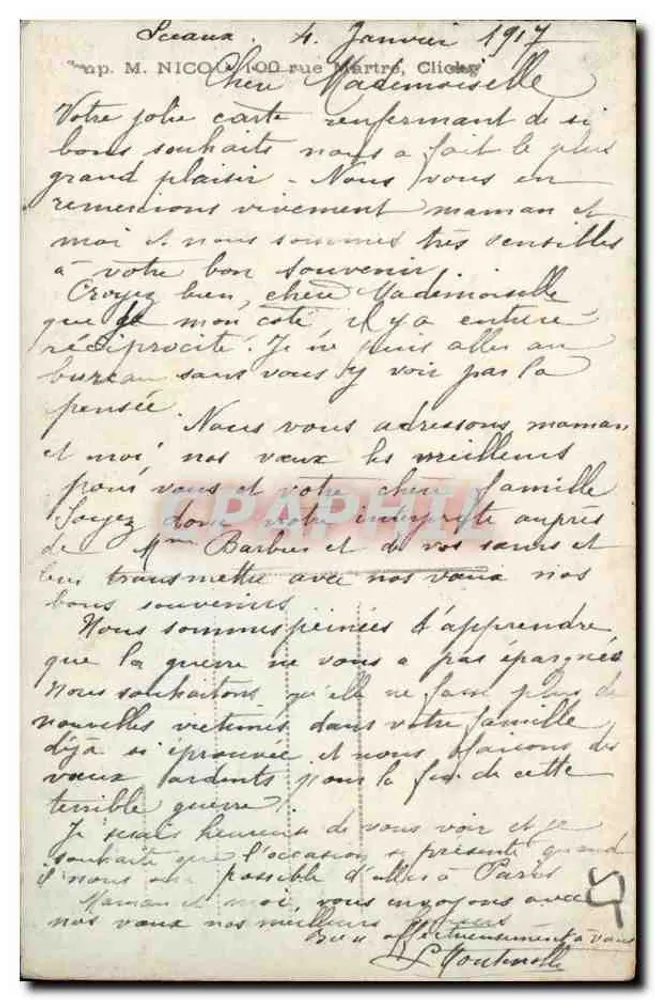 Gloire aux Défenseurs de Verdun — Tasse, Nr. 819 - Rückseite