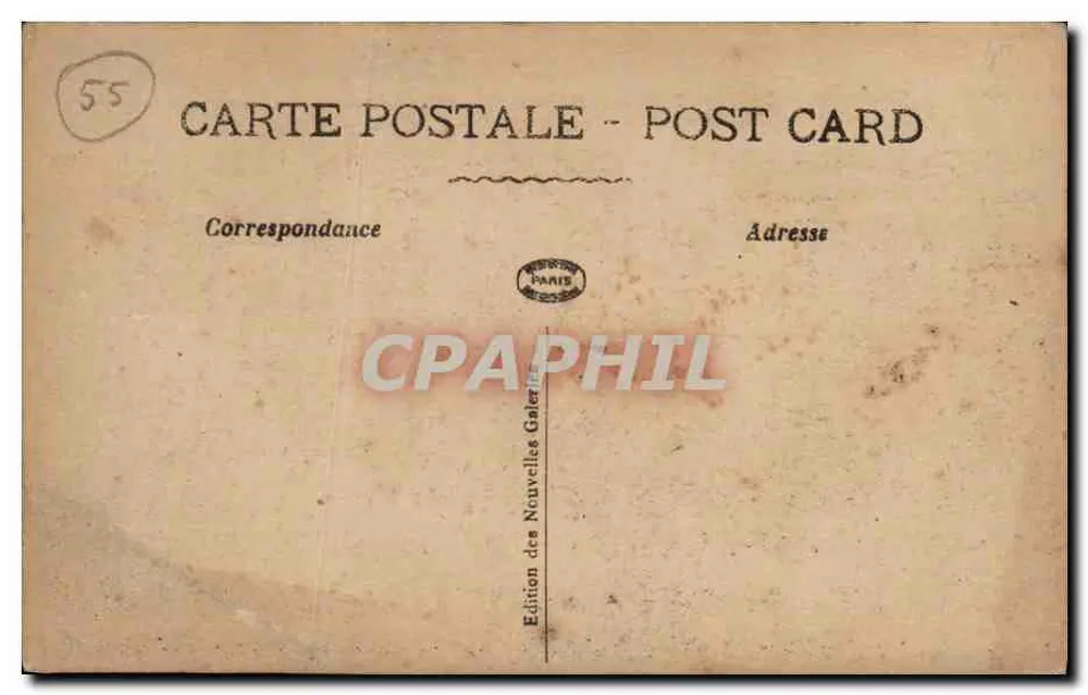 Verdún bombardeado — Algunas casas, calle Chevert — Edición de las Nouvelles, París - Reverso