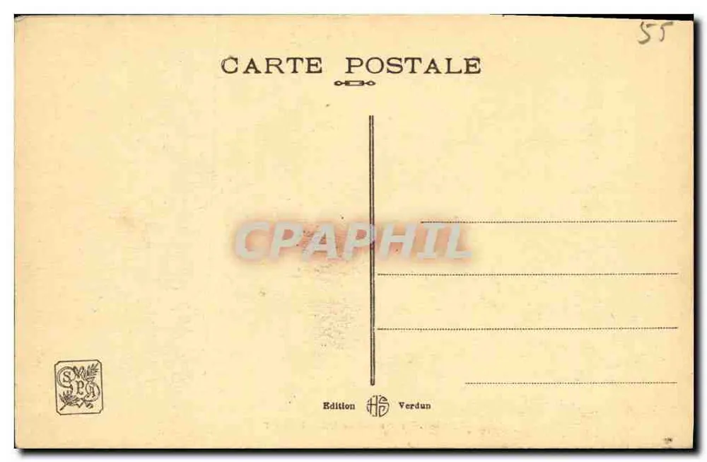 Nationalfriedhof Douaumont — Ansicht des Denkmals und Kreuze — Edition Verdun - Rückseite