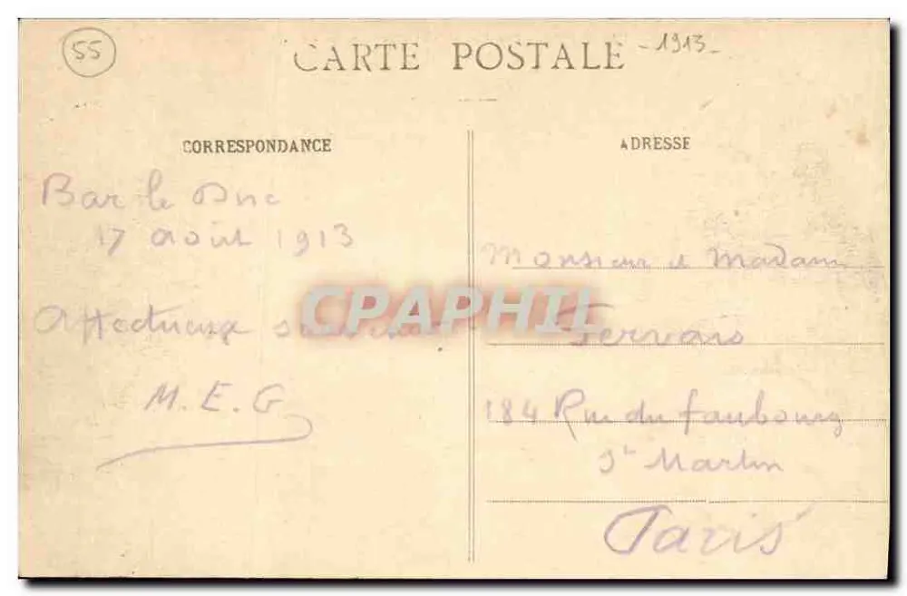 Bar-le-Duc - Rue Rousseau und Place Reggio - E. C. - Rückseite