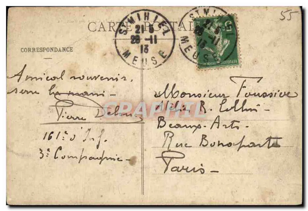 Umgebung von SAINT-MIHEL — Der Han-Brücke — Festung Camp des Romains — Collin, Verlag Saint-Mihiel - Rückseite