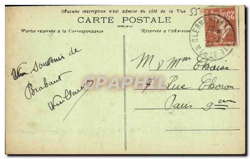 Brabant-en-Argonne — Bairro do Fays - Verso