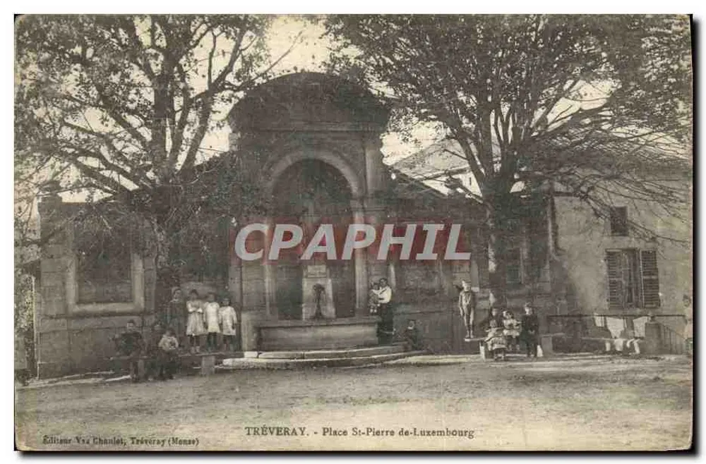 Trévéray - Praça St-Pierre de-Luxembourg — Editor Née Chanlot, Trévéray (Manche) - Frente