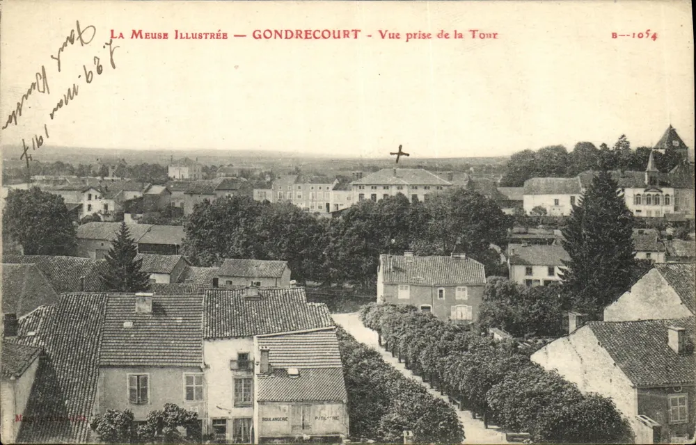 Gondrecourt — Blick von der Turm — La Meuse Illustrée, B--1054 - Vorderseite